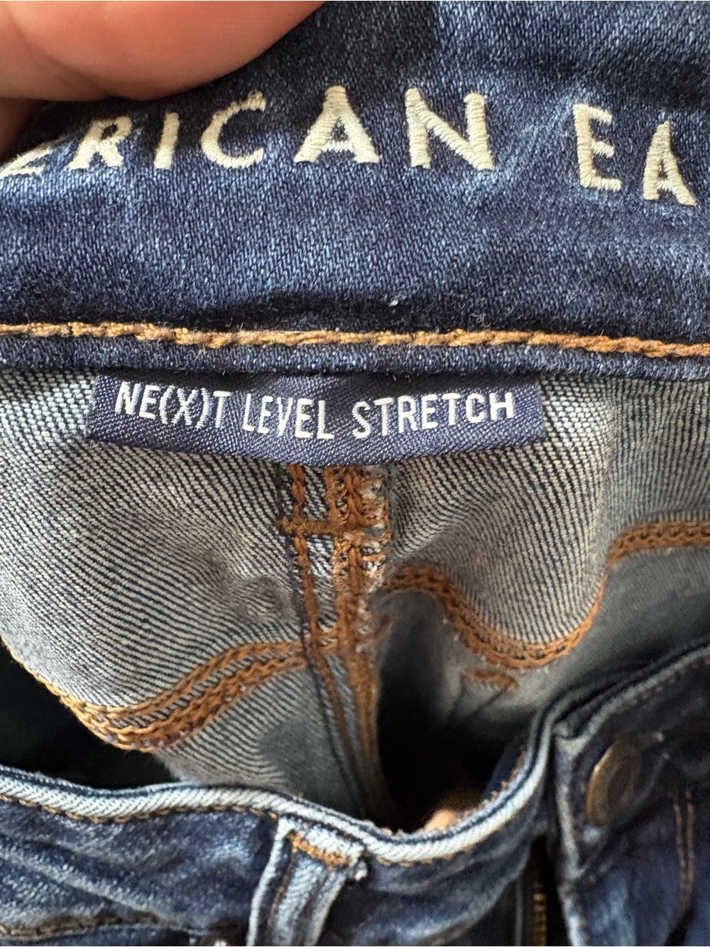 American Eagle Skinny Jeans Women’s Size 8 Regular 27” Inseam Dark Wash Stretch - Picture 6 of 9